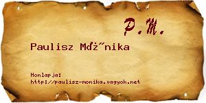 Paulisz Mónika névjegykártya